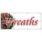 Signmission WREATH BANNER SIGN WREATH BANNER SIGN christmas xmas x-mas trees B-96 Wreath - alternate 1